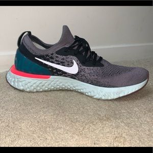 NIKE EPIC REACT FLYKNIT GUNSMOKE/GEODE TEAL MEN 10